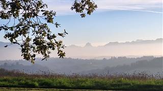 vue des Pyrénées depuis la propriété de Clos MIrabel